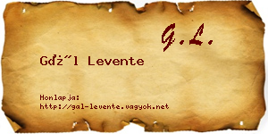 Gál Levente névjegykártya