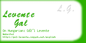 levente gal business card